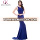 Blue Sexy Robe O-Neck Long Party Bandage Slim Mermaid Fashion Women Dress CL009648-3